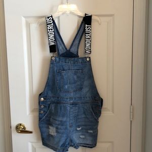 Jean short overalls